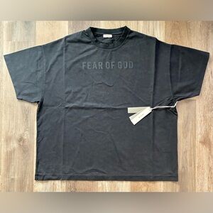 Fear Of God FOG Oversized Short Sleeve Tee Logo Black Print Eight Collect Sz XXL